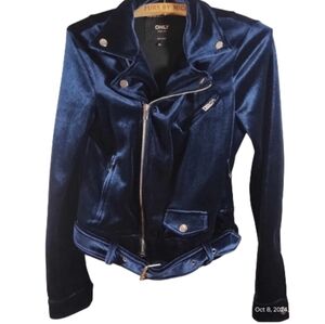 ONLY Velvet Jacket 2017 showstopper night out buckle Size 34 w stretch